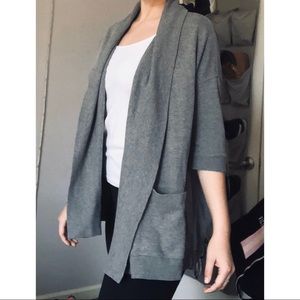 Grey, cotton, cardigan